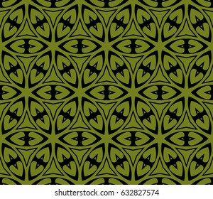 geometric pattern in floral lace style. Ethnic ornament. Vector illustration. For modern interior design, fashion textile print, wallpaper, decor panel