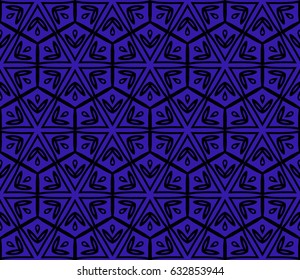 geometric pattern in floral lace style. Ethnic ornament. Vector illustration. For modern interior design, fashion textile print, wallpaper, decor panel