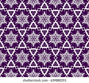 geometric pattern in floral lace style. Ethnic ornament. Vector illustration. For greeting cards, invitations, cover book, fabric, scrapbooks.