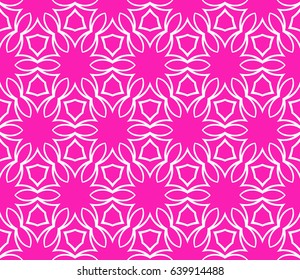 geometric pattern in floral lace style. Ethnic ornament. Vector illustration. For greeting cards, invitations, cover book, fabric, scrapbooks.