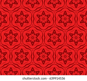 geometric pattern in floral lace style. Ethnic ornament. Vector illustration. For greeting cards, invitations, cover book, fabric, scrapbooks.