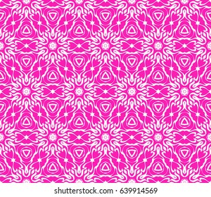 geometric pattern in floral lace style. Ethnic ornament. Vector illustration. For greeting cards, invitations, cover book, fabric, scrapbooks.