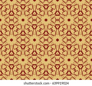 geometric pattern in floral lace style. Ethnic ornament. Vector illustration. For greeting cards, invitations, cover book, fabric, scrapbooks.