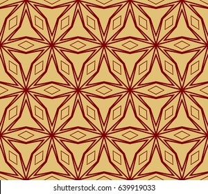 geometric pattern in floral lace style. Ethnic ornament. Vector illustration. For greeting cards, invitations, cover book, fabric, scrapbooks.