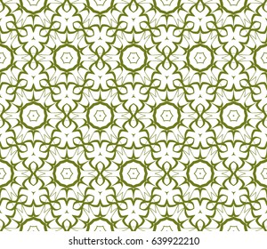 geometric pattern in floral lace style. Ethnic ornament. Vector illustration. For greeting cards, invitations, cover book, fabric, scrapbooks.