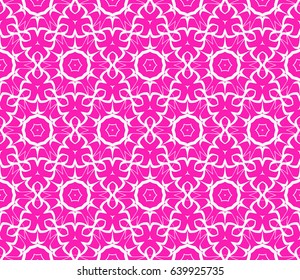 geometric pattern in floral lace style. Ethnic ornament. Vector illustration. For greeting cards, invitations, cover book, fabric, scrapbooks.