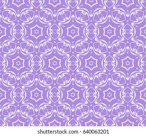 geometric pattern in floral lace style. Ethnic ornament. Vector illustration. For greeting cards, invitations, cover book, fabric, scrapbooks.