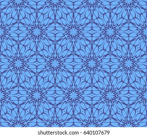 geometric pattern in floral lace style. Ethnic ornament. Vector illustration. For greeting cards, invitations, cover book, fabric, scrapbooks.