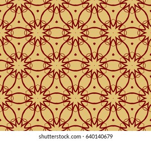 geometric pattern in floral lace style. Ethnic ornament. Vector illustration. For greeting cards, invitations, cover book, fabric, scrapbooks.