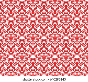geometric pattern in floral lace style. Ethnic ornament. Vector illustration. For greeting cards, invitations, cover book, fabric, scrapbooks.