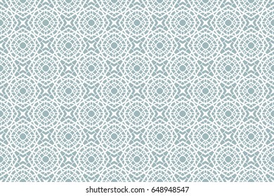 geometric pattern in floral lace style. Ethnic ornament. Vector illustration. For modern interior design, fashion textile print, wallpaper, decor panel