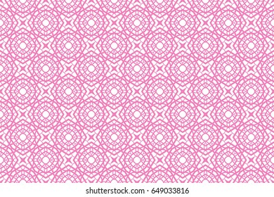 geometric pattern in floral lace style. Ethnic ornament. Vector illustration. For modern interior design, fashion textile print, wallpaper, decor panel