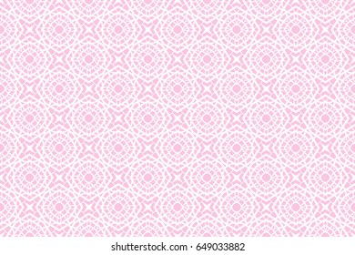 geometric pattern in floral lace style. Ethnic ornament. Vector illustration. For modern interior design, fashion textile print, wallpaper, decor panel