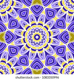 geometric pattern in floral style. Ornament. Vector illustration. For modern interior design, fashion textile print, wallpaper