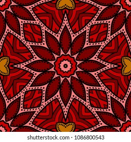 geometric pattern in floral style. Ornament. Vector illustration. For modern interior design, fashion textile print, wallpaper