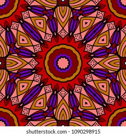 geometric pattern in floral style. Ornament. Vector illustration. For modern interior design, fashion textile print, wallpaper