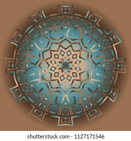 geometric pattern in floral style. Ornament. Vector illustration. For modern interior design, fashion textile print, wallpaper