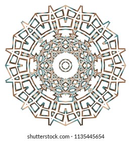 geometric pattern in floral style. Ornament. Vector illustration. For modern interior design, fashion textile print, wallpaper