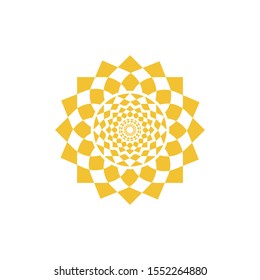 geometric pattern flower logo vector