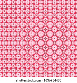 Geometric pattern of flowers. Seamless vector background.Pink colors ornaments. Ornaments for fabrics, wallpapers, packaging, decorative printing,Valentine Background