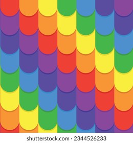geometric pattern in the form of rainbow colored colorful waves.