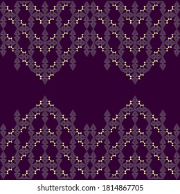 Geometric Pattern of Formed Lines Isolated on Purple Background.