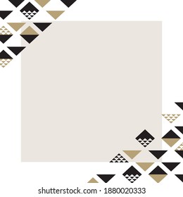 Geometric pattern frame. vector background.