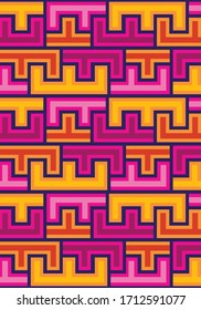geometric pattern with full color outline 