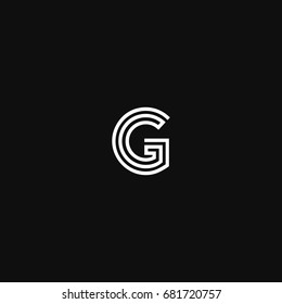 Geometric pattern and G letter icon based minimal logo