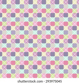 Geometric pattern. Gentle colors in squares
