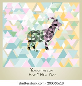 Geometric pattern goat ,Chinese astrological signs.  2015 on the eastern calendar goat