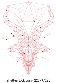 Geometric pattern goat. Vector illustration. 