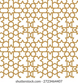 Patrón geométrico en oro. Elegante fondo arabesco sin fisuras para la decoración de lujo y el Diseño gráfico.