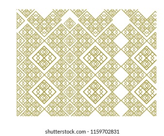Geometric pattern. Gold and white abstract seamless background. Design for decor, prints.