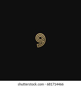 Geometric pattern and GOLDEN colour X letter icon based minimal logo