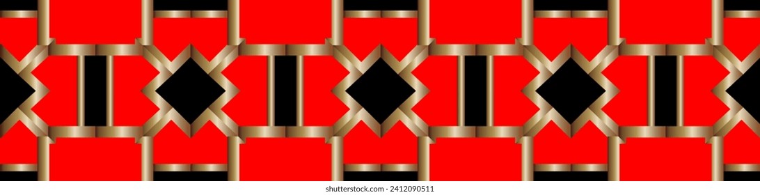 Geometric pattern with gradient. Abstract classic golden pattern.  For Wallpaper, presentation, background. Interior design. Fashion print. 