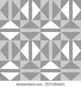 Geometric pattern, grayscale. Seamless floral pattern-592.