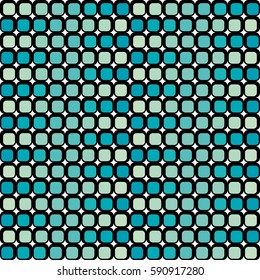 Geometric pattern with green and black squares
