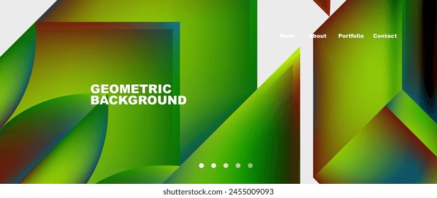 Patrón geométrico con líneas verdes y rojas, triángulos, rectángulos y círculos en azul eléctrico sobre fondo blanco, que muestra simetría y se asemeja a los componentes del circuito en la Fotografía de macros