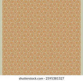 Geometric Pattern - Geometric Pattern Greenleaves (Soft Green, Beige) - Repeating Vector Image; Easily Editable; Endless Design; Colorful lIlustration. Print for Gift Paper, Packaging, etc.