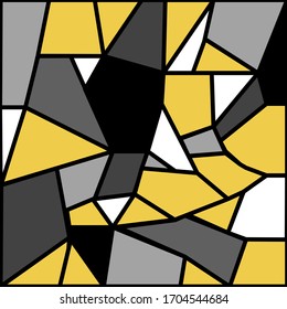  Geometrisches Muster. Graue und gelbe Farbpalette.