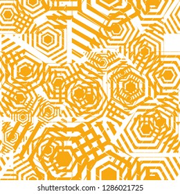 Geometric pattern grid, stripe, hexagon, abstraction, triangle, vintage, seamless vector background.