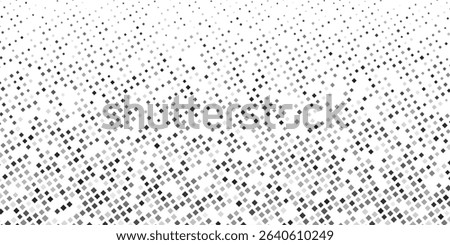 Geometric pattern of halftone on a white background. Seamless in one direction.Option with a short fade out.The radial transformation method.