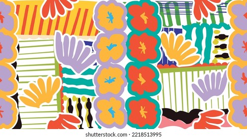 Geometric pattern hand drawn for decoration and textiles. small motif for decoration and clothing fabrics