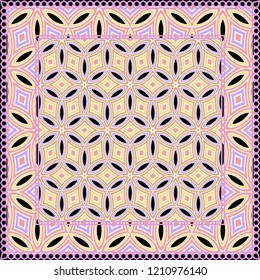 Geometric Pattern with hand-drawing ornament. illustration. Design for prints, textile, decor, fabric. Super vector pattern
