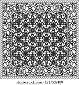 Geometric Pattern with hand-drawing ornament. illustration. Design for prints, textile, decor, fabric. Super vector pattern