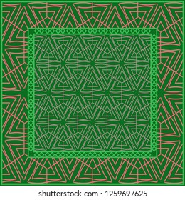 Geometric Pattern with hand-drawing ornament. illustration. Design for prints, textile, decor, fabric. Super vector pattern.