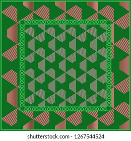 Geometric Pattern with hand-drawing ornament. illustration. Design for prints, textile, decor, fabric. Super vector pattern.