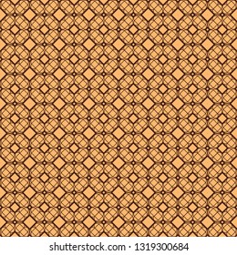 Geometric Pattern With Hand-Drawing Ornament. Vector Super Illustration. For Fabric, Textile. Brown color.