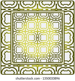 Geometric Pattern With Hand-Drawing Ornament. Vector Illustration. For Fabric, Textile, Bandana, Scarg, Print.